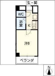 TOWNコスモス(1K/2階)の間取り写真