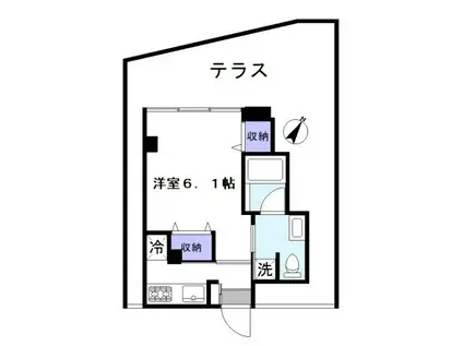 二子LIVS(1K/1階)の間取り写真