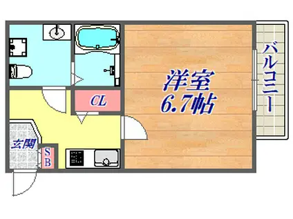 LOTUS TSUKAGUCHI 1(1K/1階)の間取り写真