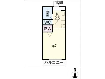 鈴の和ハイツ(1K/1階)の間取り写真