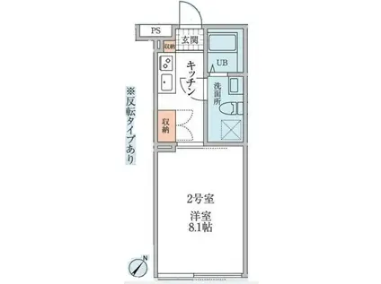 ユーレジデンス恵比寿 旧OAK SQUARE EBISU(1K/4階)の間取り写真