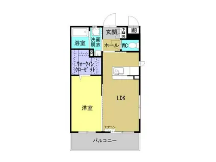 FORESTRY都城駅前(1LDK/3階)の間取り写真