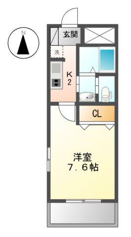 アーバンコート(1K/1階)の間取り写真