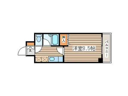 プランドール宮町(1K/2階)の間取り写真