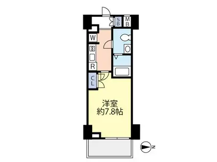ジェノヴィア東日本橋駅前グリーンヴェール(1K/10階)の間取り写真