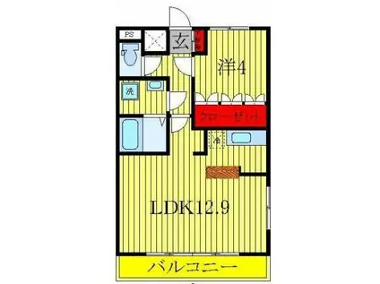 アメニティ ヒルズ(1LDK/2階)の間取り写真