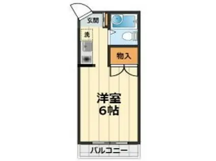 ラフォルテ生田(1K/1階)の間取り写真