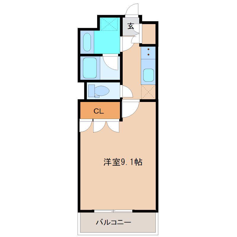 パークフラッツ江坂(1K/8階)の間取り写真