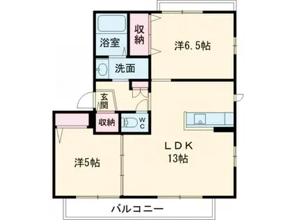 アメイジンググレイス (2LDK/3階)の間取り写真