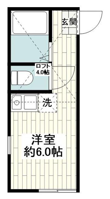 ユナイト上星川ブルックナー(ワンルーム/2階)の間取り写真