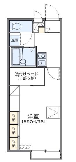 レオパレスグランプラージュ(1K/2階)の間取り写真