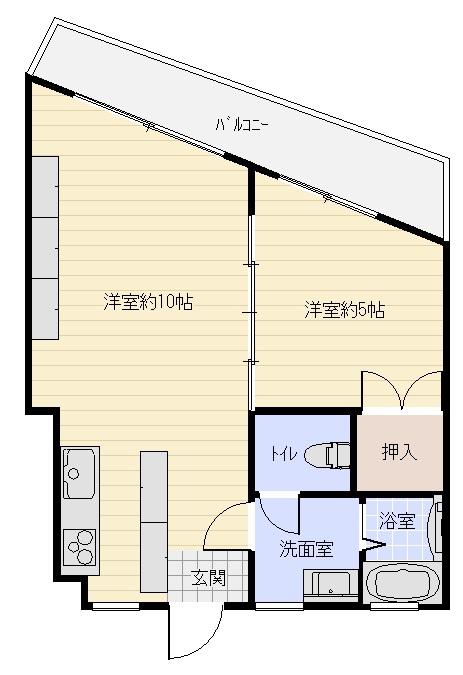 ART-VILLA(1LDK/4階)の間取り写真