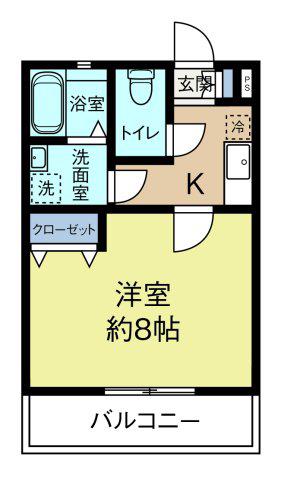 クレフラスト浜松駅南(1K/2階)の間取り写真