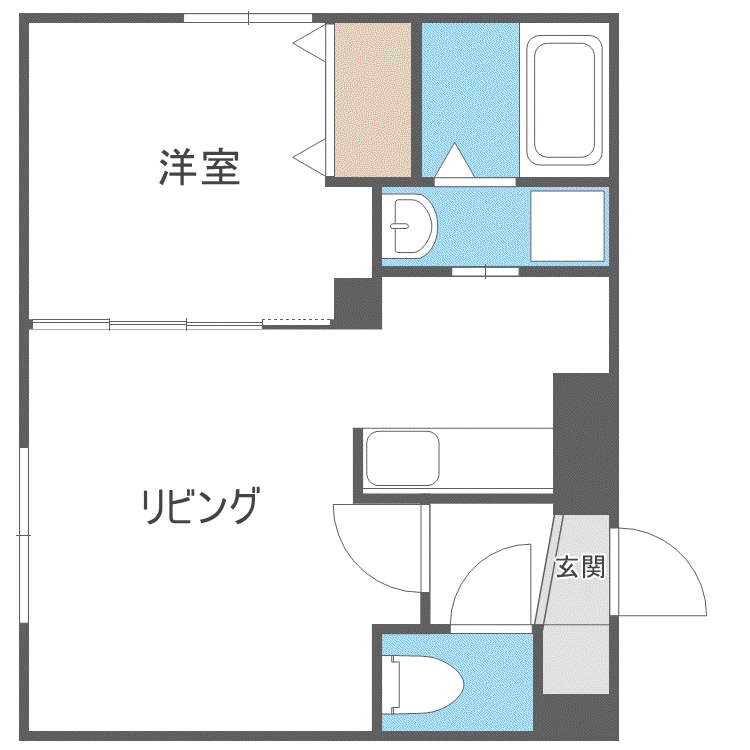 NOVEL北広島(1LDK/4階)の間取り写真