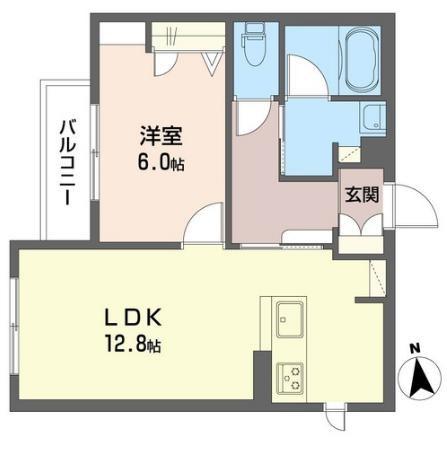 クレールコート下北沢(1LDK/1階)の間取り写真