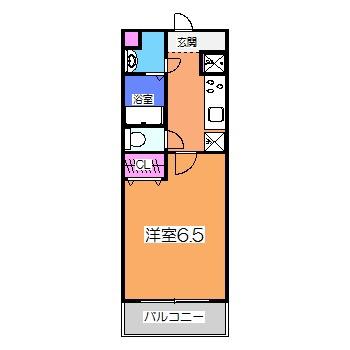 シャルマンフジもずウエスト(1K/5階)の間取り写真