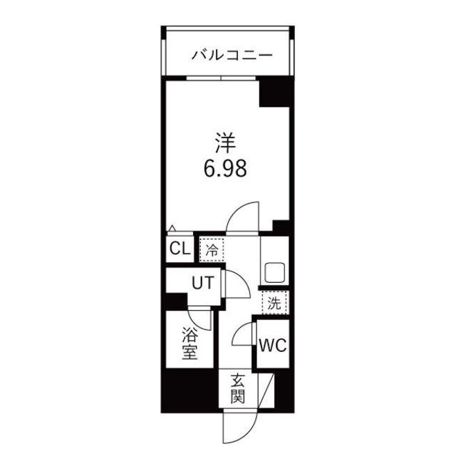 京福電鉄嵐山本線 嵐電天神川駅 徒歩16分 7階建 築1年(1K/4階)の間取り写真