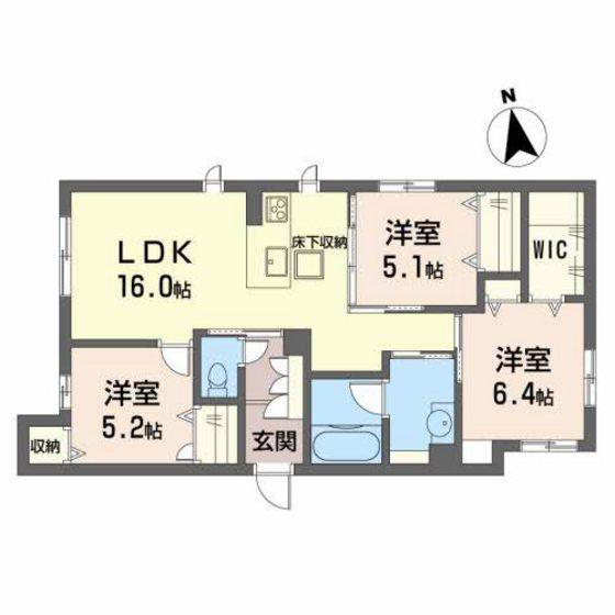 REIZEND(3LDK/1階)の間取り写真