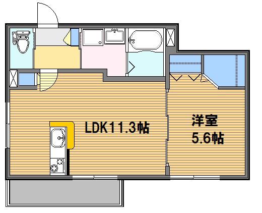 PIXIE LEE ピクシーリー(1LDK/2階)の間取り写真