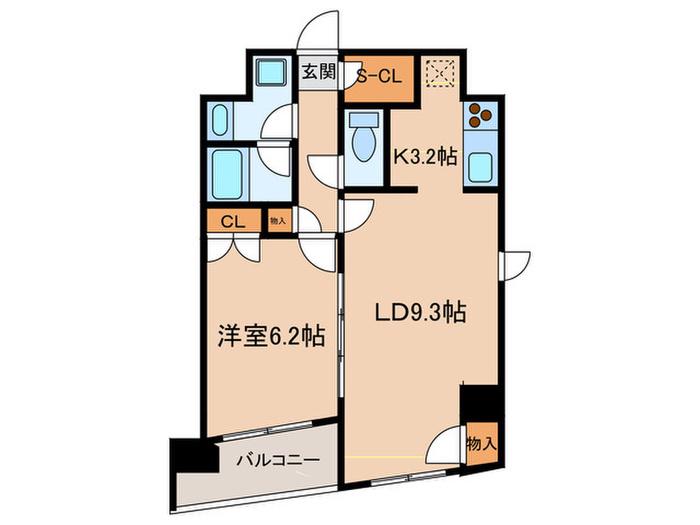 ステラメゾン茗荷谷(1LDK/6階)の間取り写真