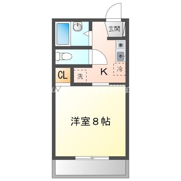 ミューズイン大崎(1K/1階)の間取り写真