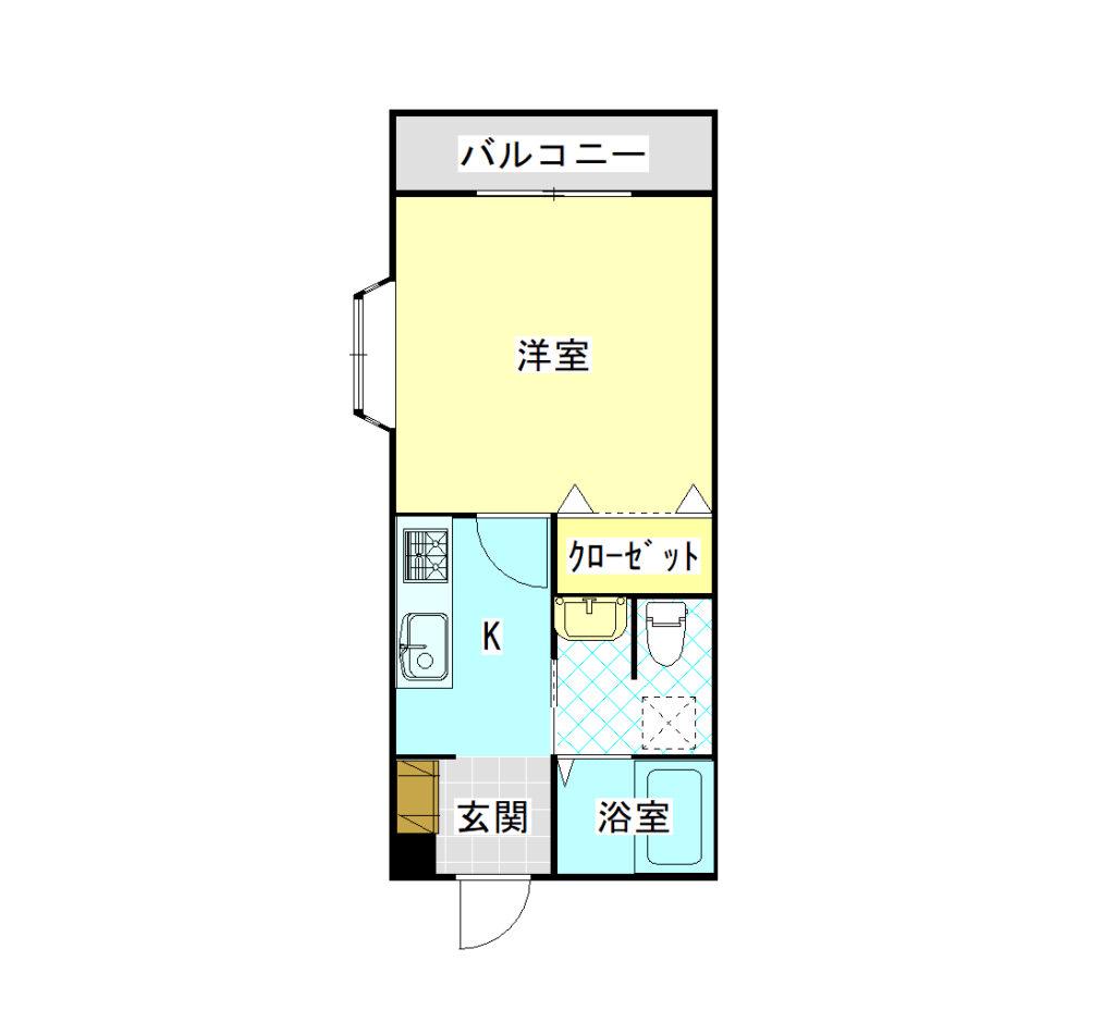 グランビュー前空(1K/2階)の間取り写真
