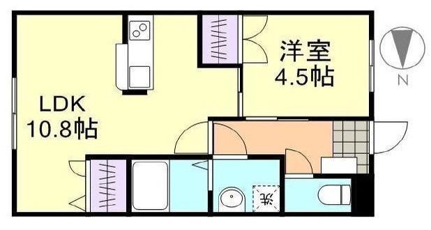 ロイヤル藤I(1LDK/1階)の間取り写真
