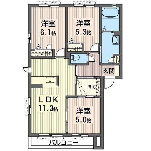 クレセオKOGA(3LDK/1階)の間取り写真