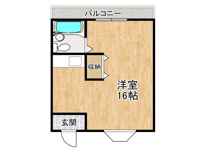 ニシオマンション 202(ワンルーム/2階)の間取り写真