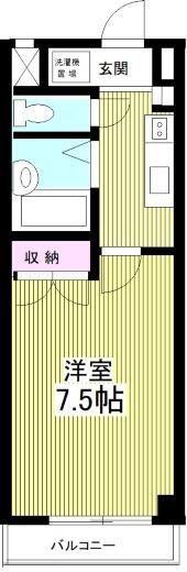 プリマヴェール町田(1K/2階)の間取り写真