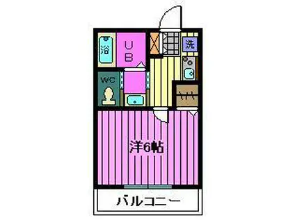 蓮田市東4丁目アパート(1K/1階)の間取り写真