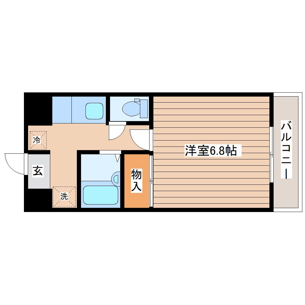 ベターアール桜(1K/3階)の間取り写真