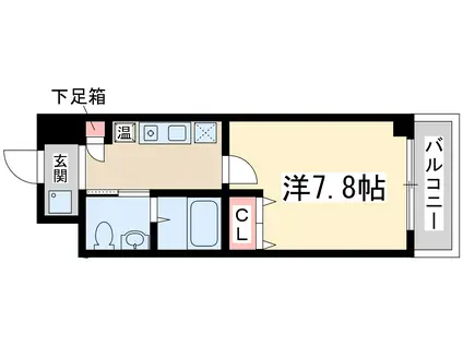 エテルノヨシダ(1K/4階)の間取り写真