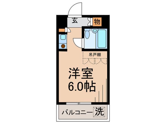HIシティハウス(ワンルーム/3階)の間取り写真