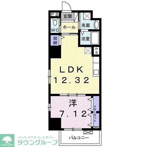 スカイハウスグランデ(1LDK/9階)の間取り写真