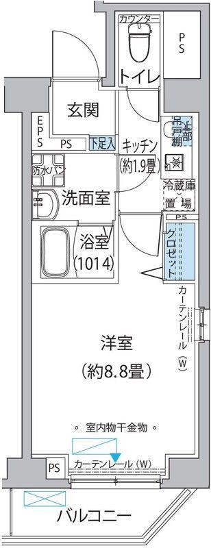 FIORE KOMAGOME(1K/3階)の間取り写真