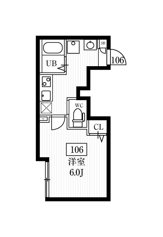 ミハス旗の台(1K/1階)