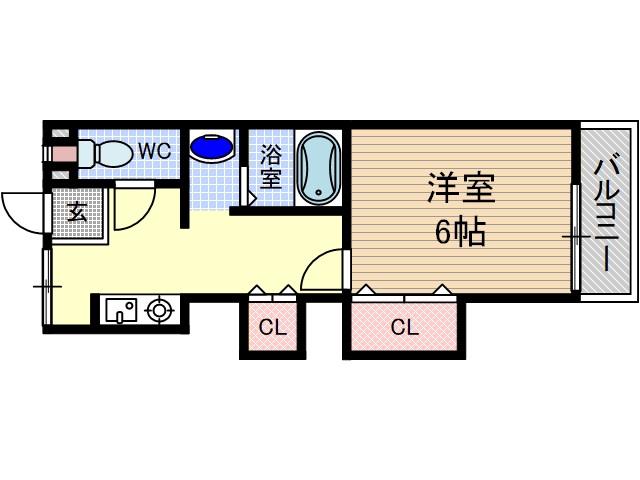 マンションナンバー7(1K/3階)の間取り写真