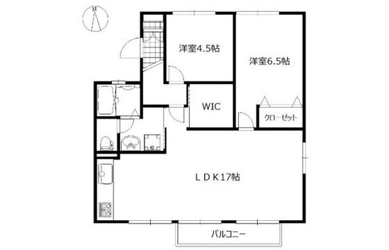 フローレス89A(2LDK/2階)の間取り写真