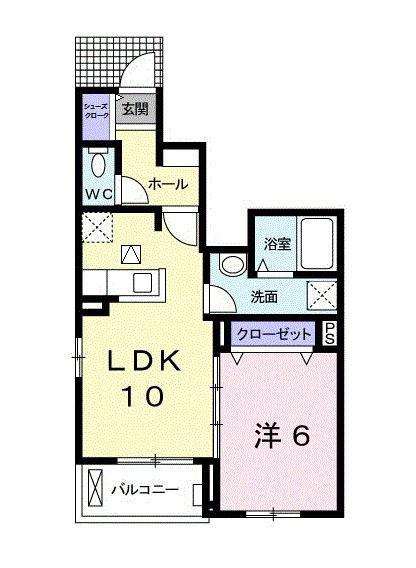 モデッサ宮前(1LDK/1階)の間取り写真