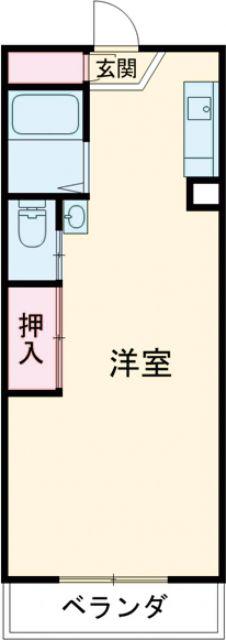 甲南サンコーポラス(ワンルーム/4階)の間取り写真