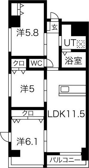 N-GRACE(3LDK/2階)の間取り写真