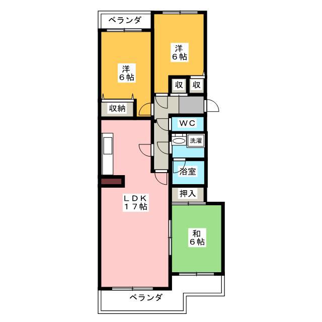 アイビー青葉台(3LDK/1階)の間取り写真