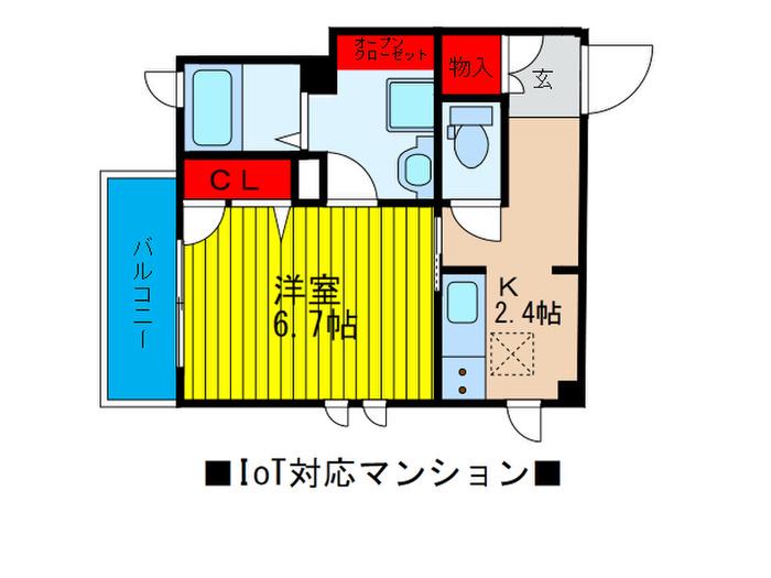 グランシャイン守口(1K/1階)の間取り写真