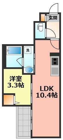 JACK YAYOII(1LDK/1階)の間取り写真