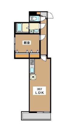 ミリアビタ船橋(1LDK/3階)の間取り写真