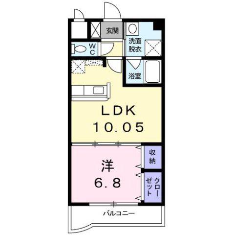 エス・テイト外園(1LDK/3階)の間取り写真