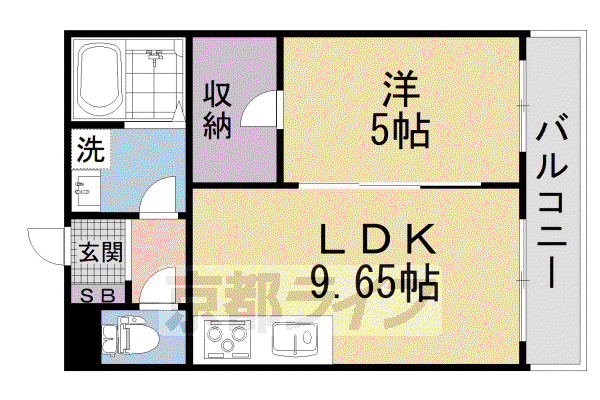 グリーンカーサ I(1LDK/2階)の間取り写真