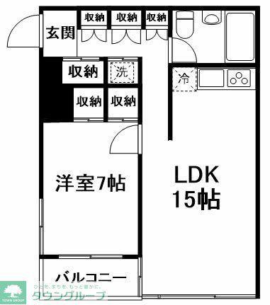 MT COURT(1LDK/4階)の間取り写真