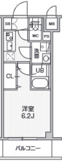 S-RESIDENCE横濱磯子ALIZE(1K/1階)の間取り写真
